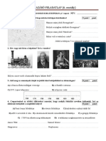 IV. A Forradalmak És A Polgárosodás Kora Európában - A Csoport (6. Osztály Témazáró Feladatlap)