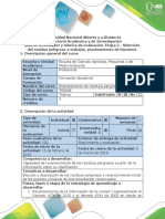 Guía de Actividades y Rúbrica de Evaluación - Etapa 2 - Selección Del Residuo Peligroso A Trabajar, Planteamiento de Hipótesis