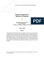 Business Registration Reforms in Pakistan