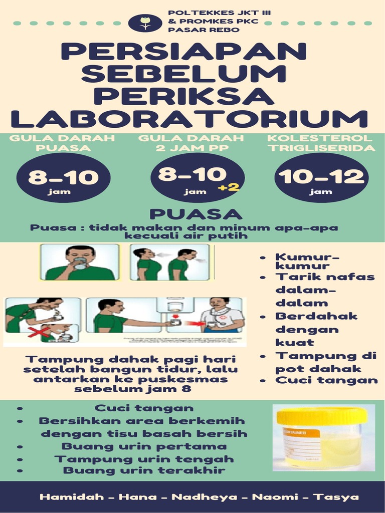 Leaflet Persiapan Sebelum Pemeriksaan Laboratorium | PDF