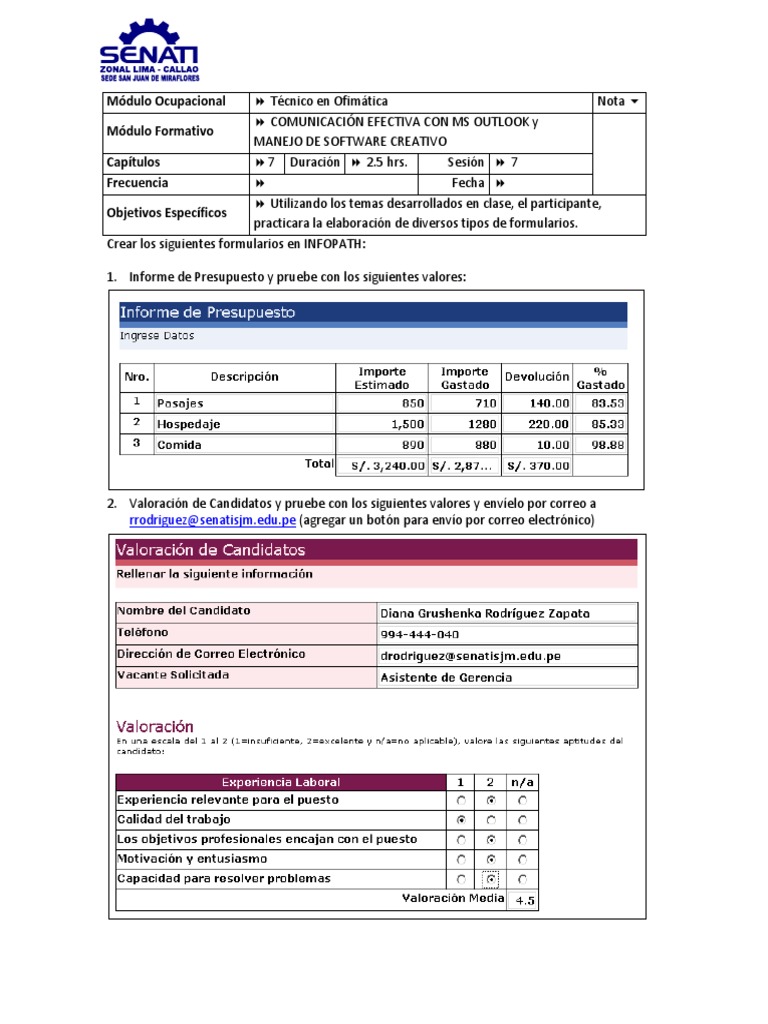 Formularios en InfoPath: Guía Práctica | PDF | Informática | Software