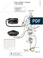 Tele - 1 Hum - 1 Single - 1 Volume 1 Tone - 4 Way Blade