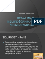 Upravljanje Sigurnošću Hrane