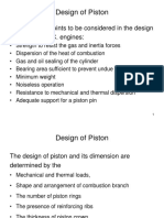 Design of Piston: The Following Points To Be Considered in The Design of Pistons For I.C. Engines