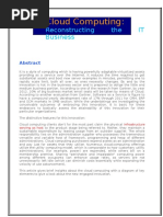 Cloud Computing:: Reconstructing The IT Business
