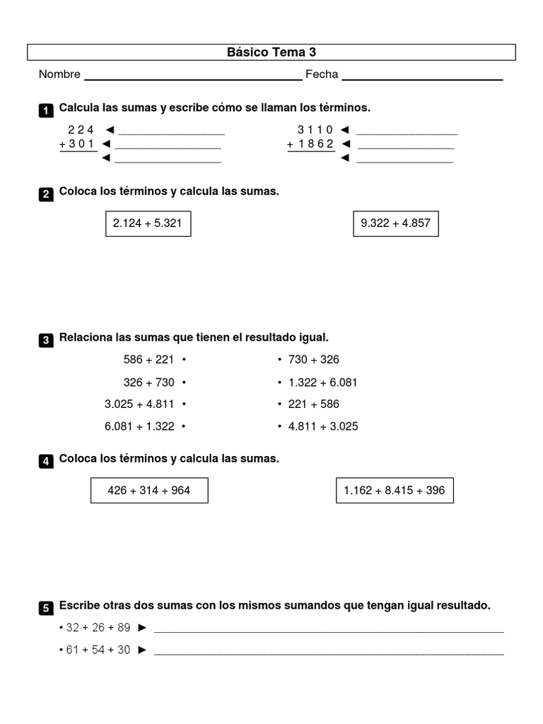 Examen Matematicas 4 Primaria | PDF | Naturaleza
