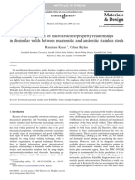 An Investigation of Microstructure/property Relationships in Dissimilar Welds Between Martensitic and Austenitic Stainless Steel