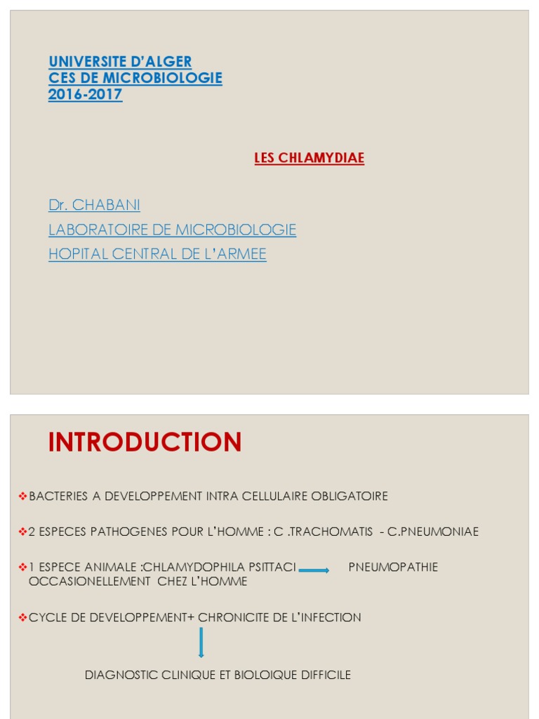 38 - Chlamydia Trachomatis | PDF | Cellule (Biologie) | Système ...
