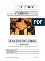 Caderno de Grego Declinações Etimologia1 PDF