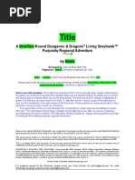 Title: A One/Two-Round Dungeons & Dragons Living Greyhawk™ Furyondy Regional Adventure by Name