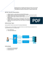 WEBAPI Features and Authentication