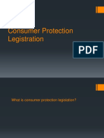 Consumer Protection Legistration