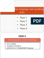 Views of Spoken Language and Speaking Tests