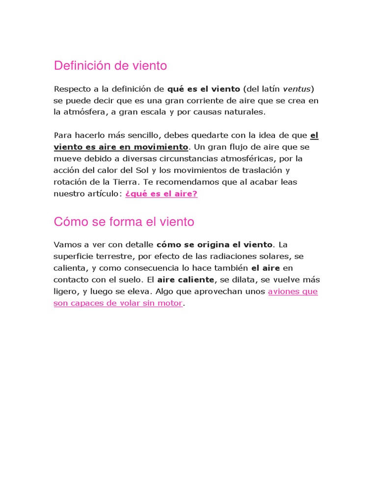 Definición de Viento | PDF | Herida | Ciclones tropicales