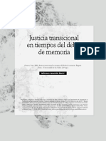 Justicia Transicional en Tiempos Del Deber de Memoria: Jefferson Jaramillo Marín