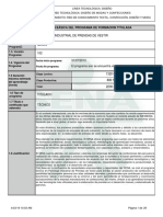 Infome Programa de Formación Titulada de Patronale Industrial