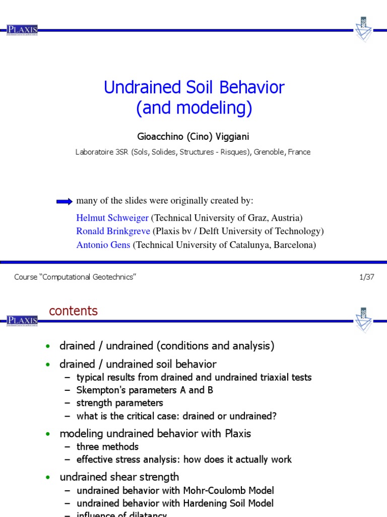 Undrained Soil Behavior Analysis | PDF | Soil Mechanics | Stress ...