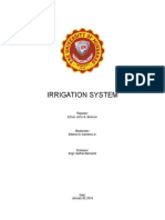 Irrigation System: Repoter: Elmer John A. Boloron