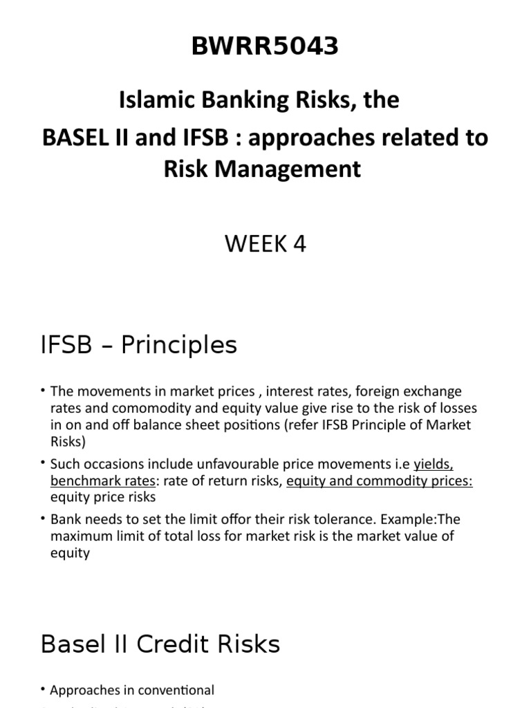 Islamic Banking Risk Management Strategies | PDF | Basel Ii ...