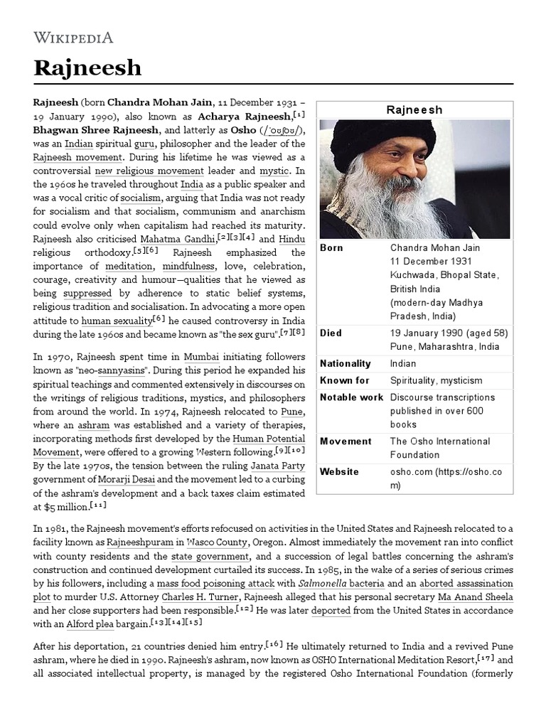 Rajneesh Rajneesh Religion And Belief