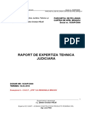 Raport de Expertiza Tehnica Judiciara | PDF