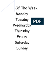 Days and Months in English and Malay