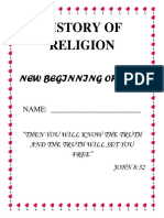 History of Religion