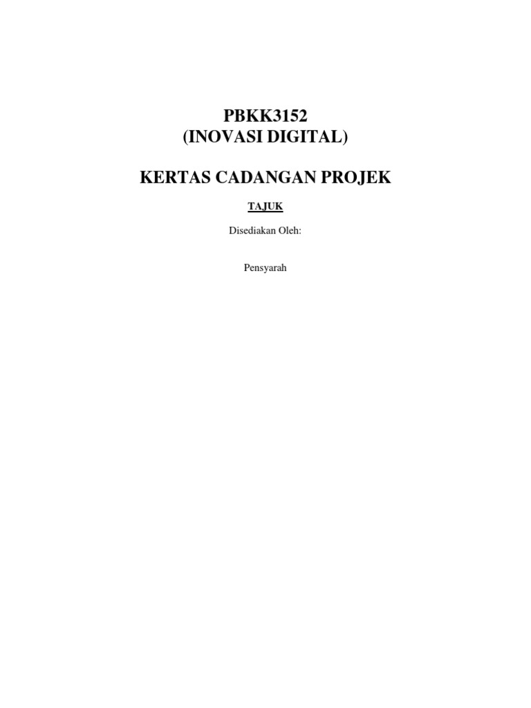 Template Kertas Cadangan Pdf