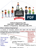 Software Engineering (Se) Csen 3202 - Cse/Btech/6 Semester Module-I Prepared By: Nilina Bera, Cse, Hitk