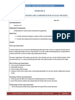 Exercise 8 Frequency Response and Compensation of Lead Process