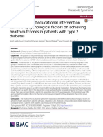 Effectiveness of Educational Intervention Based On Psychological Factors On Achieving Health Outcomes in Patients With Type 2 Diabetes