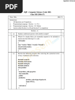 CBSE Sample Papers 2017 Class 12 Computer Science