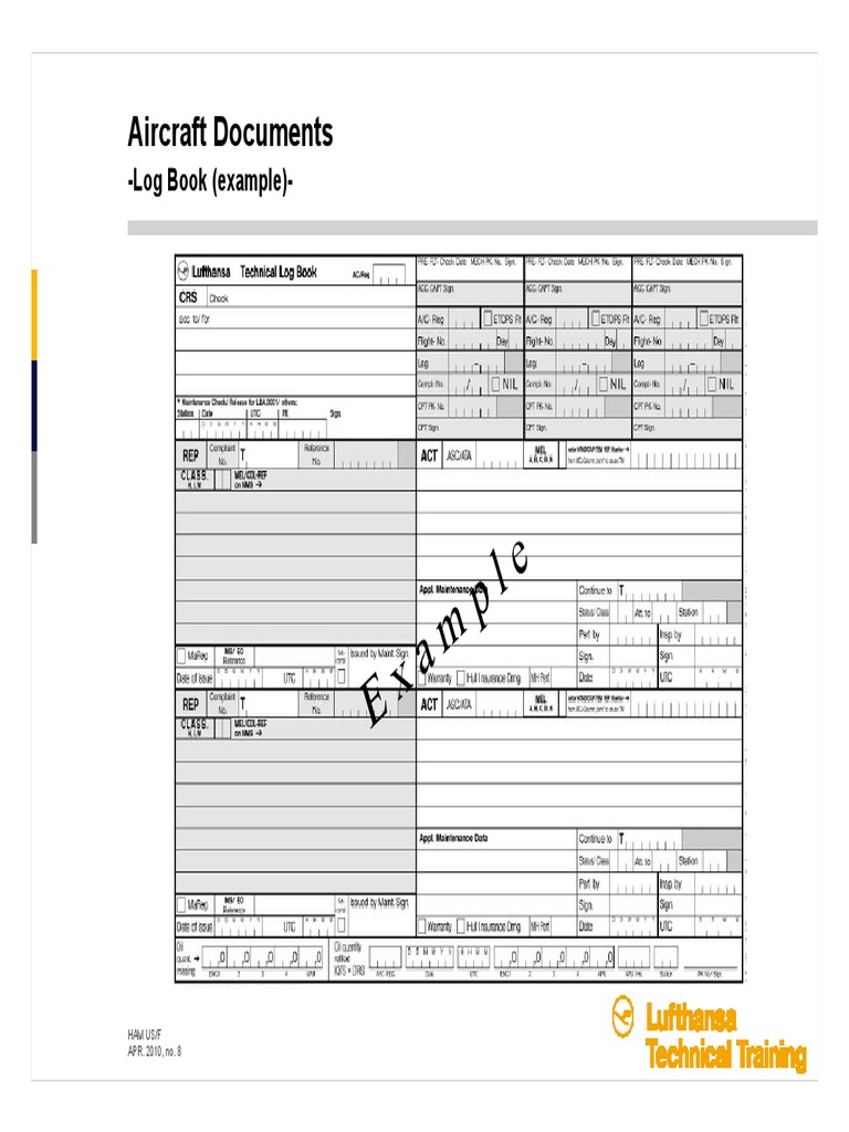 P66 Aircraft Log Book Examples | PDF | Business
