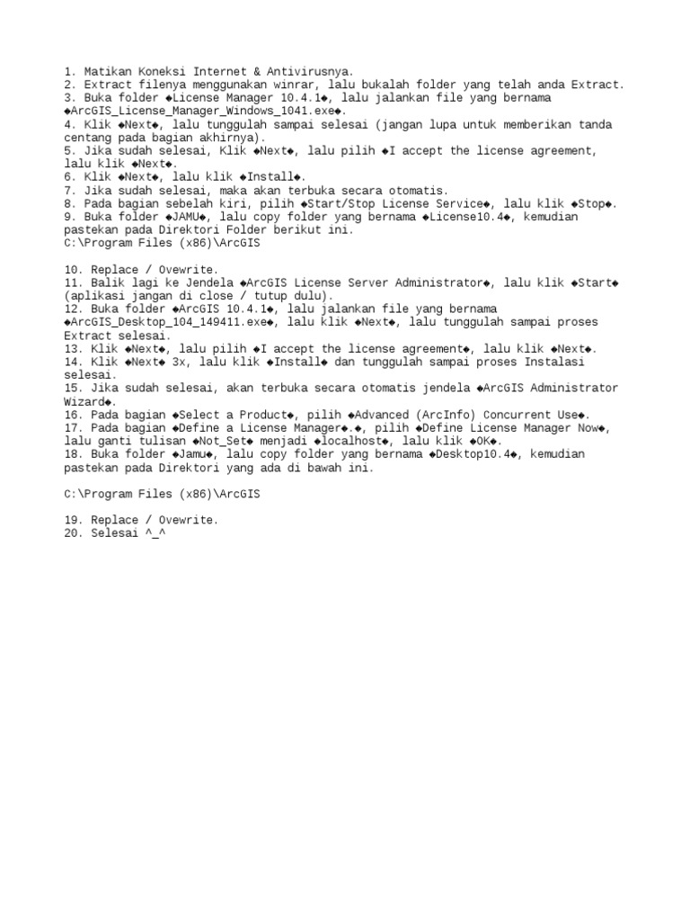 Cara Instal Arcgis 10.5