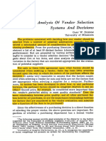 Vendor Selection Factors And Weighting Based On Purchase Type