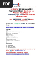 1Z0-808: Java SE 8 Programmer I Exam: 2017 NEW Questions and Answers RELEASED in Online IT Study Website Today!