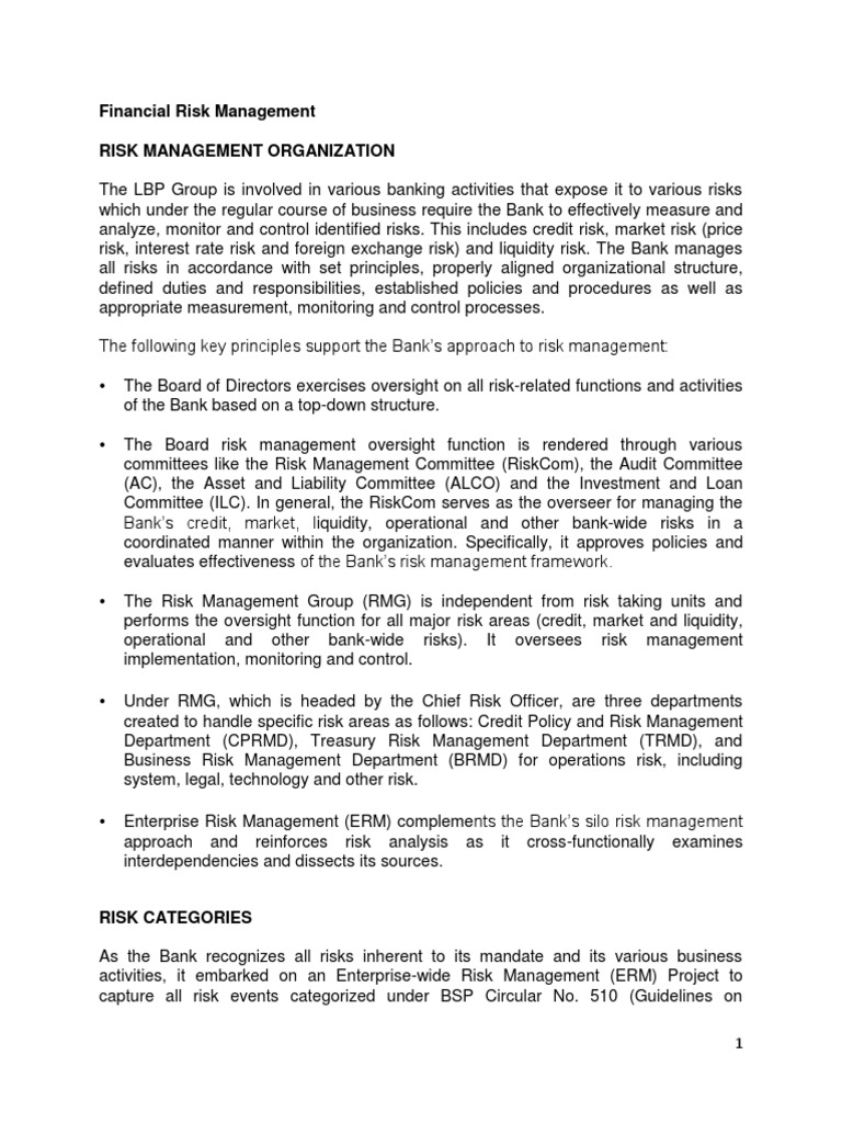 Financial Risk Management Strategies | PDF | Value At Risk | Credit Risk