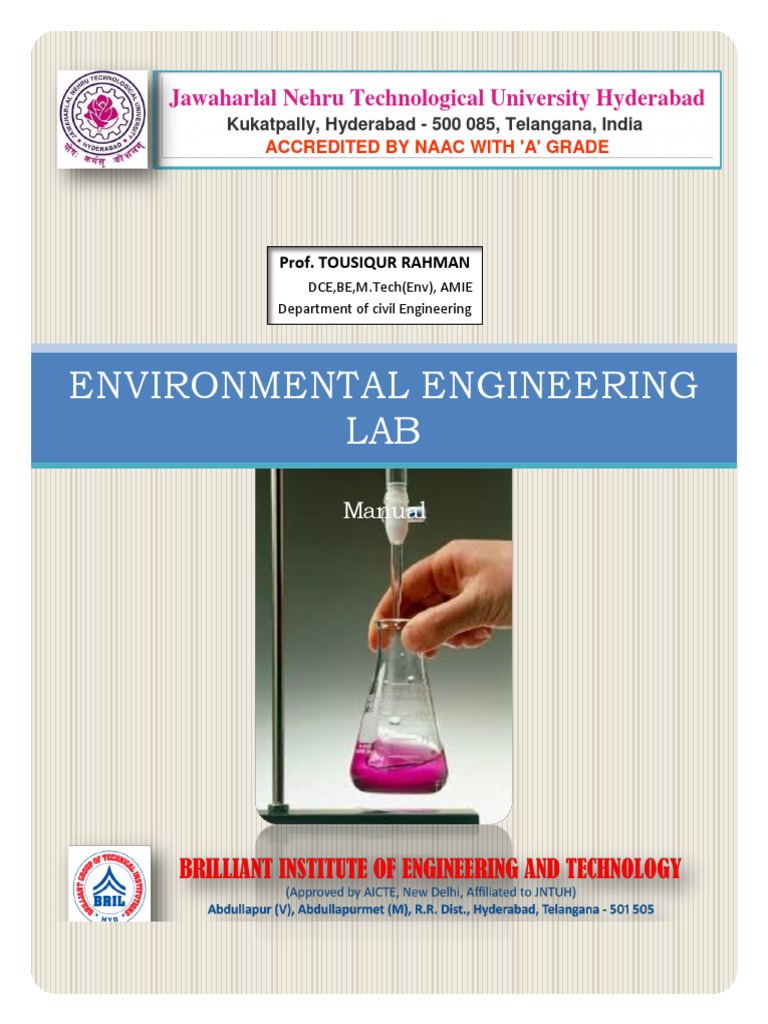 JNTU Hyderabad Environmental Engineering Lab Manual PDF Ph Titration