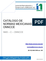 Catalogo de Normas Mexicanas Onncce PDF