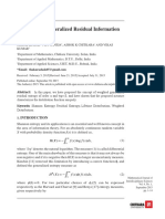 On Weighted Generalized Residual Information Measure