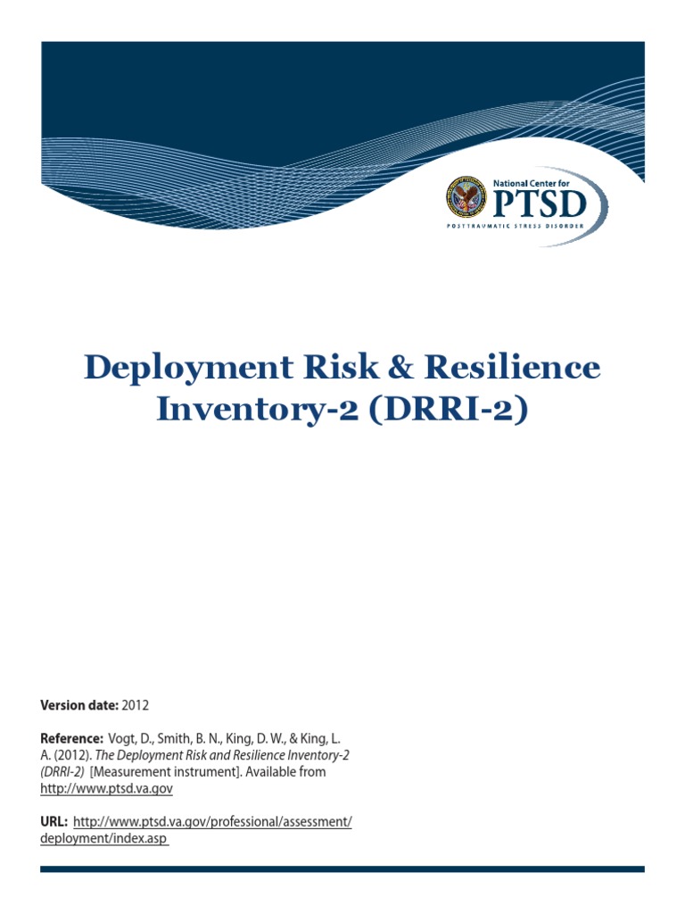 Deployment Risk & Resilience Inventory-2 (DRRI-2) | PDF | Human Sexual ...
