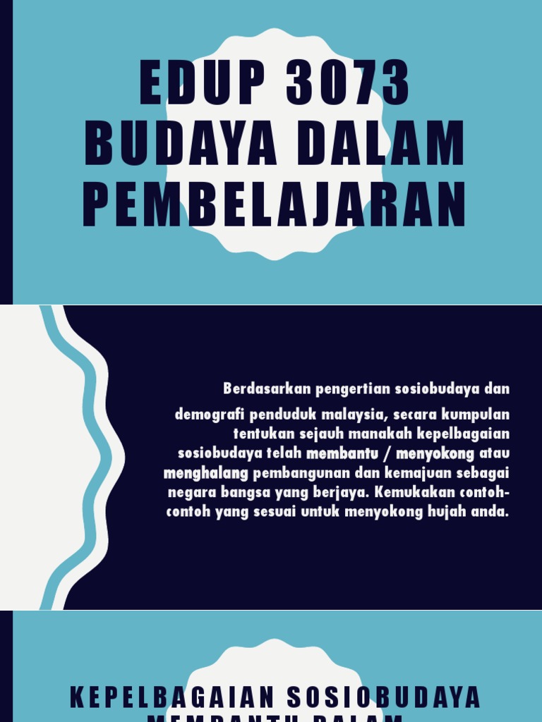 Edup 3073 Budaya Dalam Pembelajaran