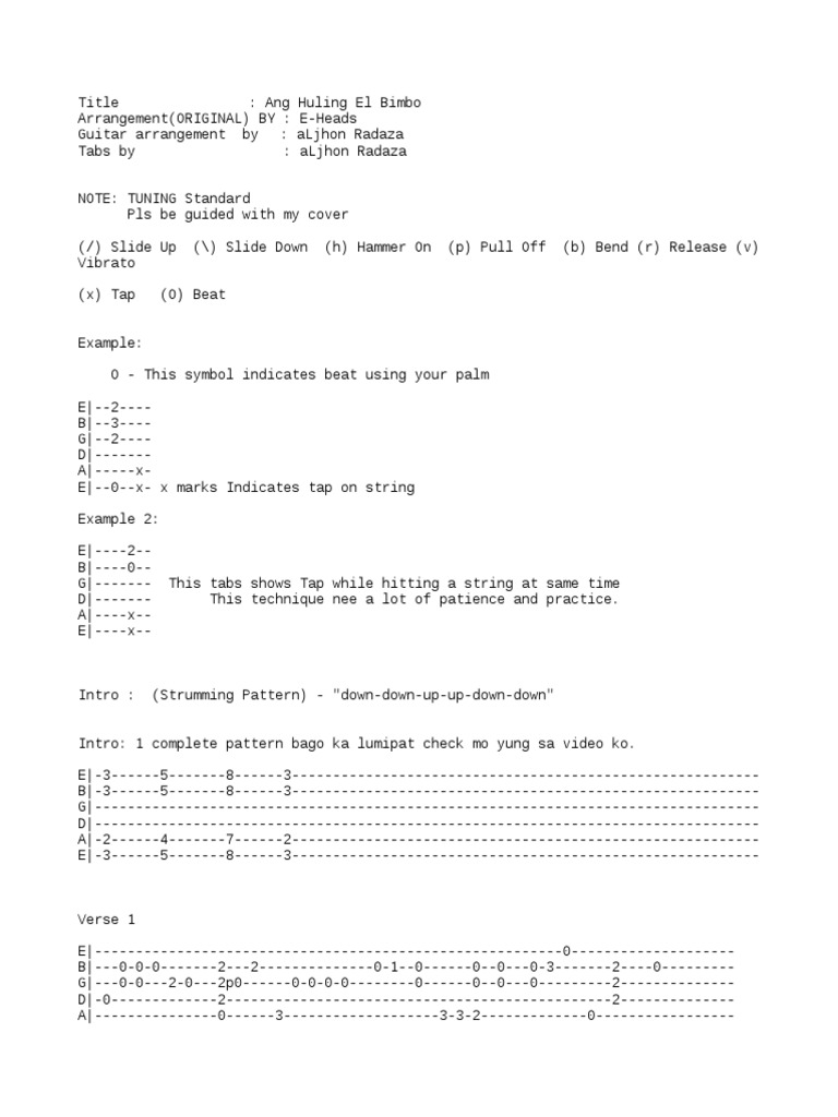 Ang Huling El Bimbo | PDF | Song Structure | String Instruments