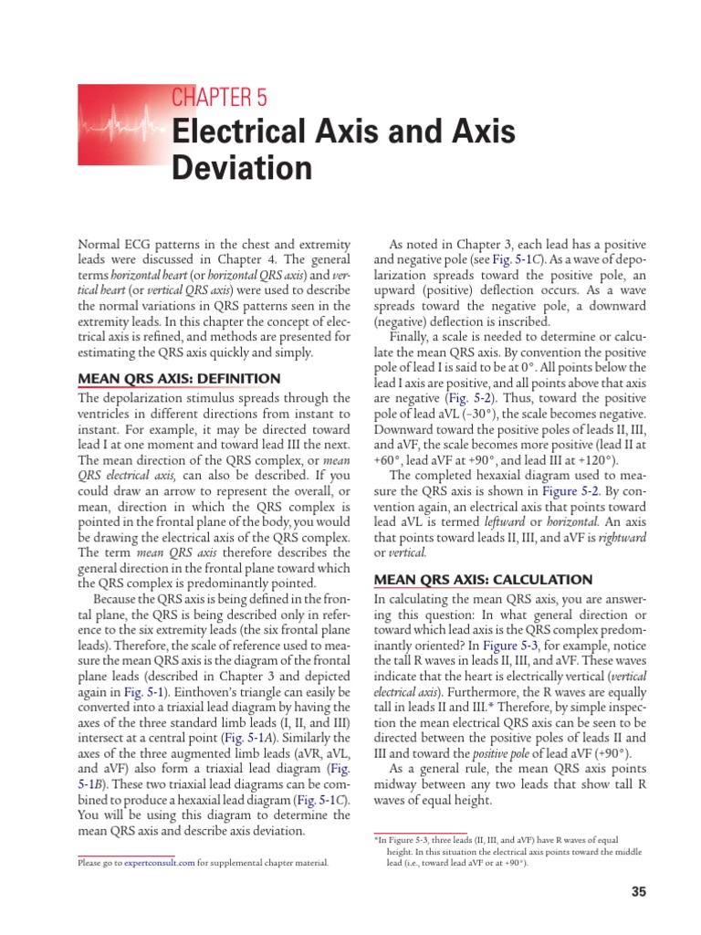 Determining the Electrical Axis Calculating the Mean QRS Axis from ECG