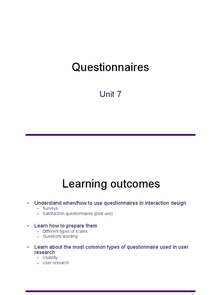 12 Surveys and Questionnaires Revision 2009 | PDF | Survey Methodology ...