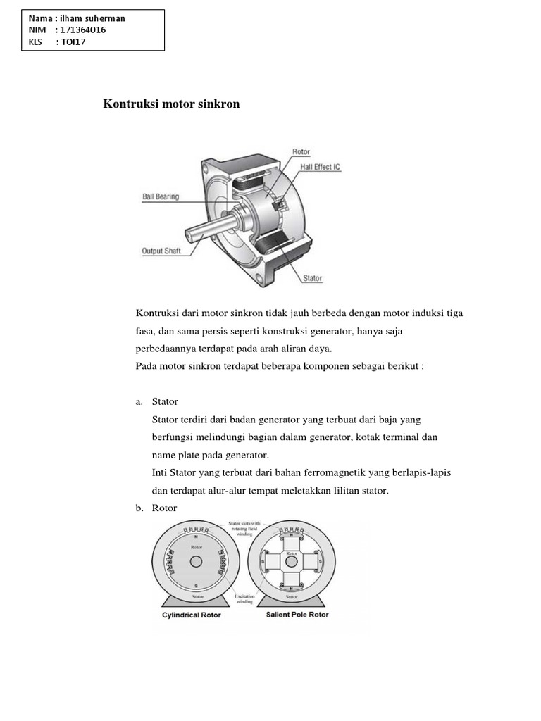 Kontruksi motor sinkron docx Kontruksi motor sinkron docx