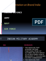 Presentation On Brand India: Indian Defence Army