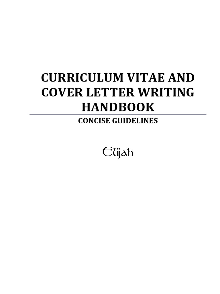 CV and Cover Letter Writing Guide | PDF | Résumé | Leadership