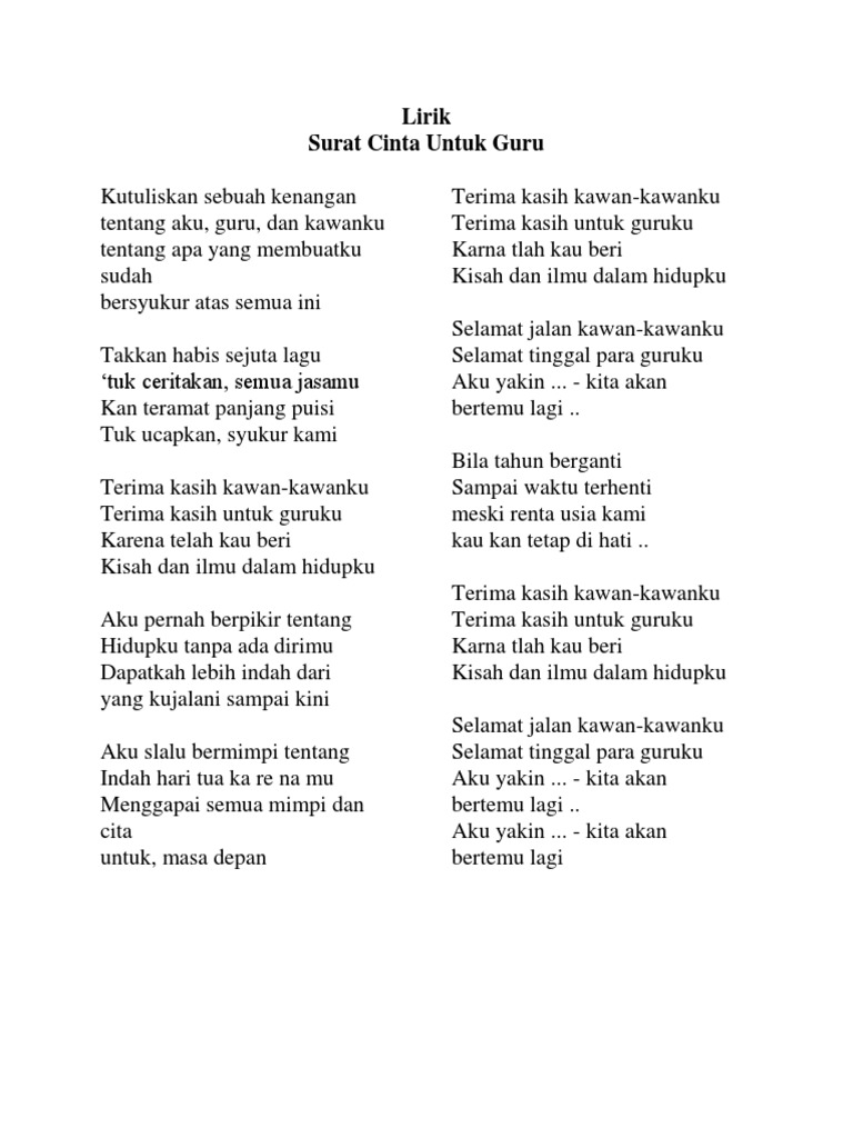Puisi Dan Lagu Perpisahan Sekolah Kumpulan Puisi