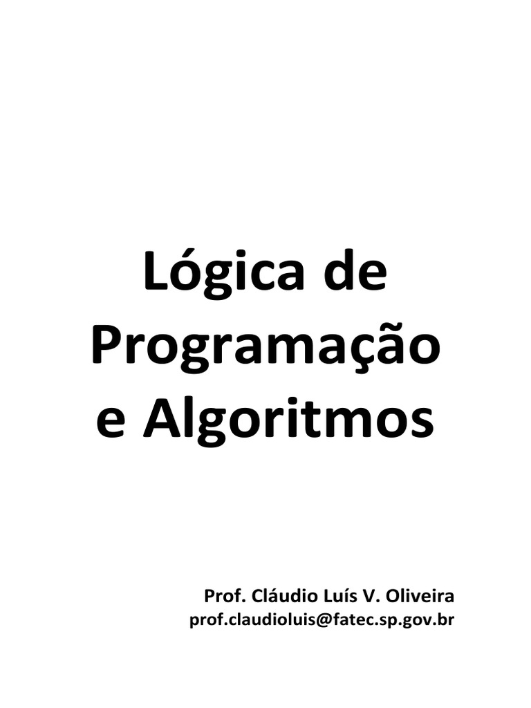 Lógica de Programação e Algoritmos | PDF | Algoritmos | Programa de ...